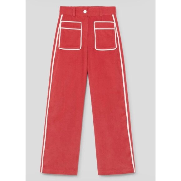 Maria de la Orden Niza Pants in Red - Picture 2 of 4